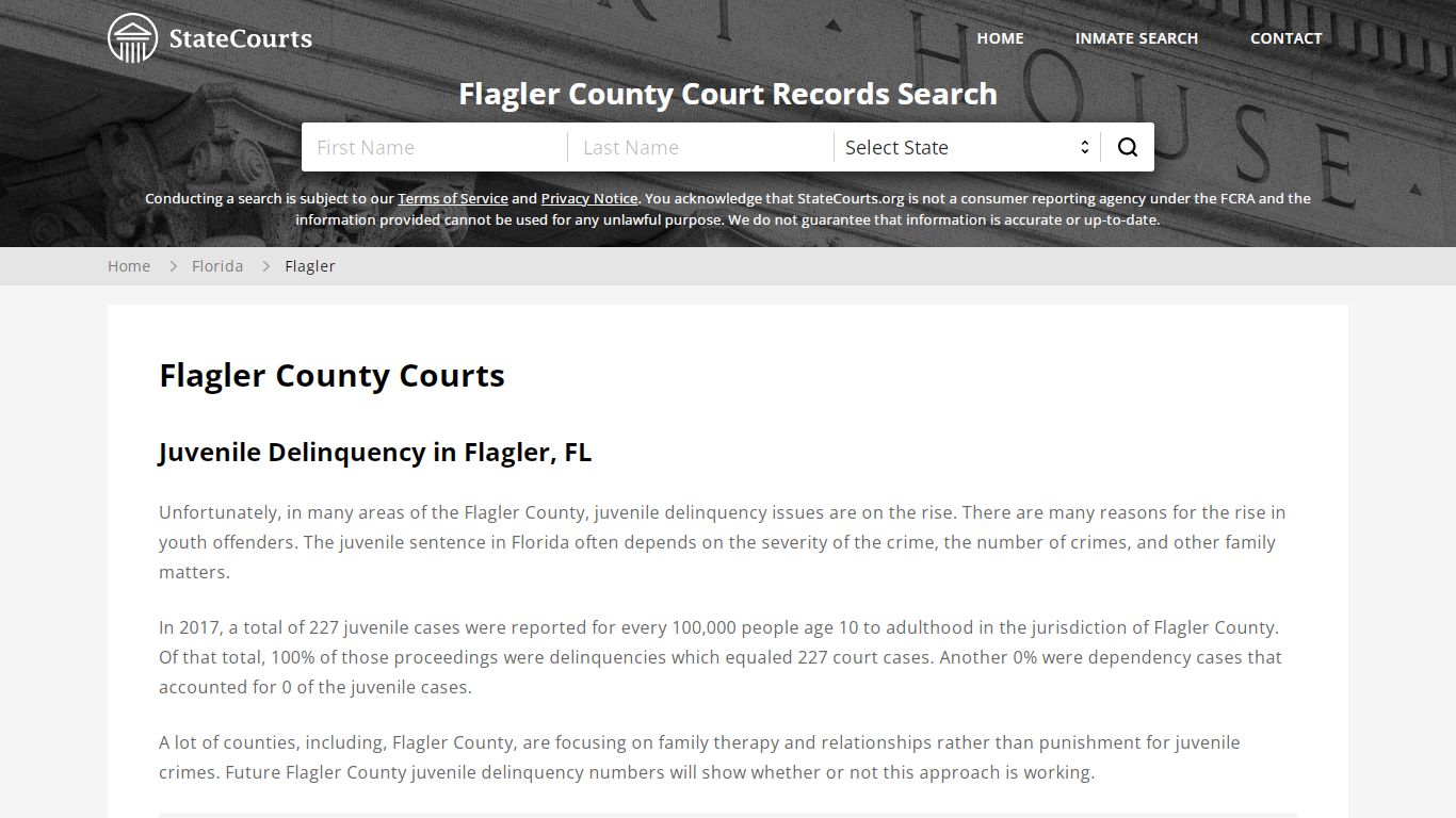 Flagler County, FL Courts - Records & Cases - StateCourts